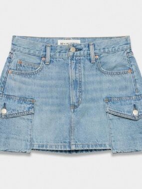 Denim Forum Light Blue Denim Mini Skirt